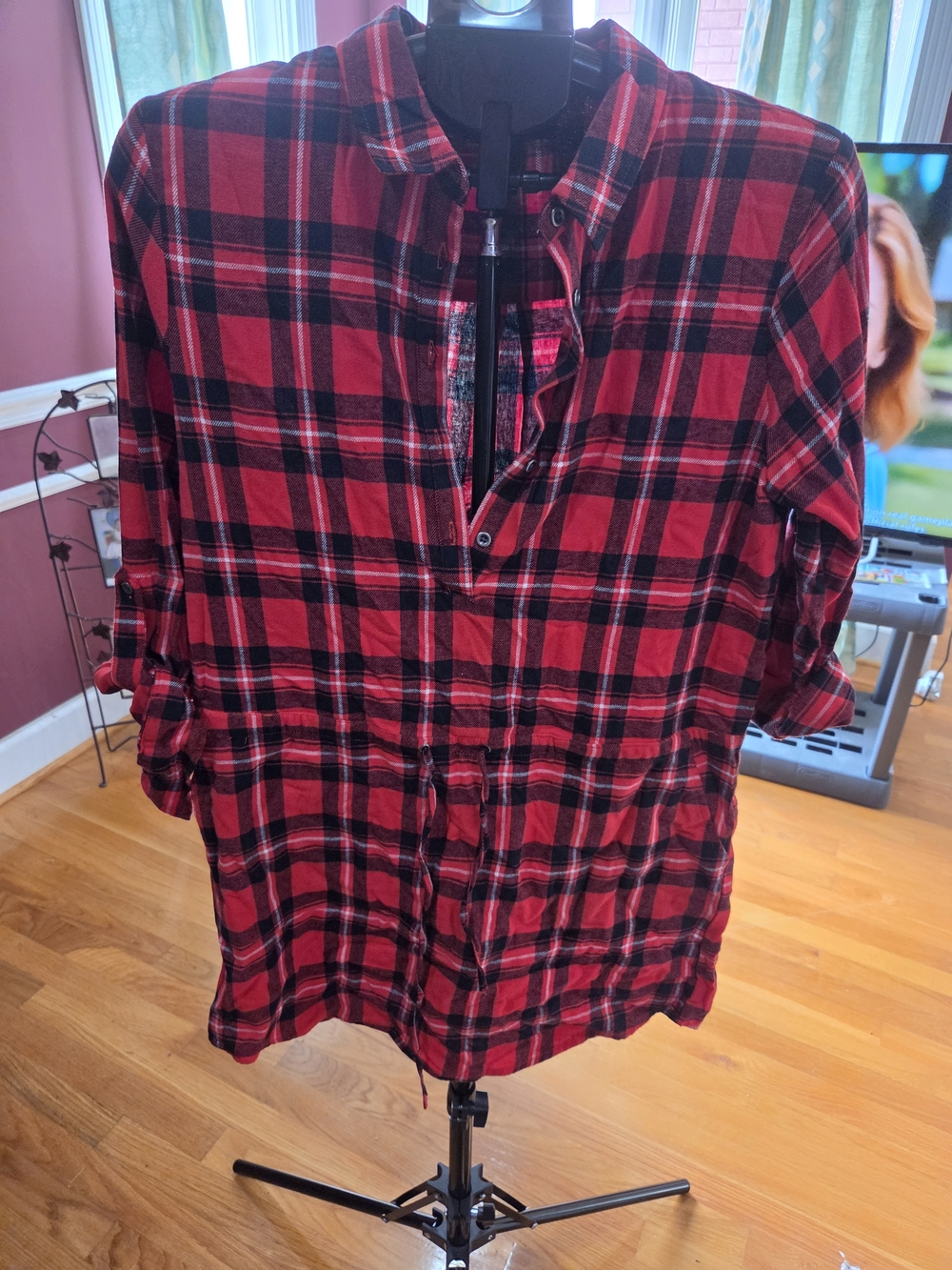 Forever 21 Red and Black Plaid Mini Dress
